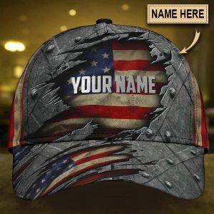 Personalized US Flag Classic Cap