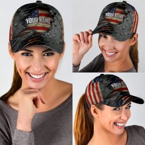Personalized US Flag Classic Cap