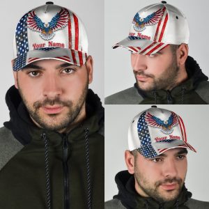 Personalized White American Eagle Classic Cap