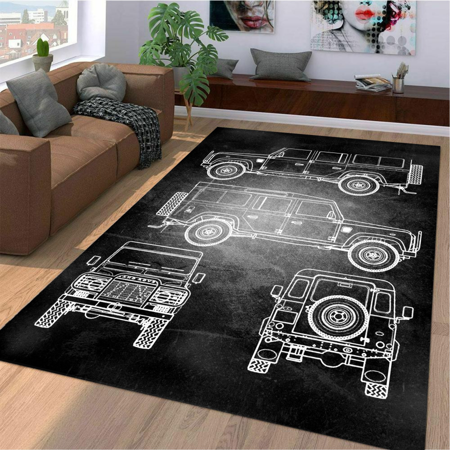 Jeep Area Rug 9X Print