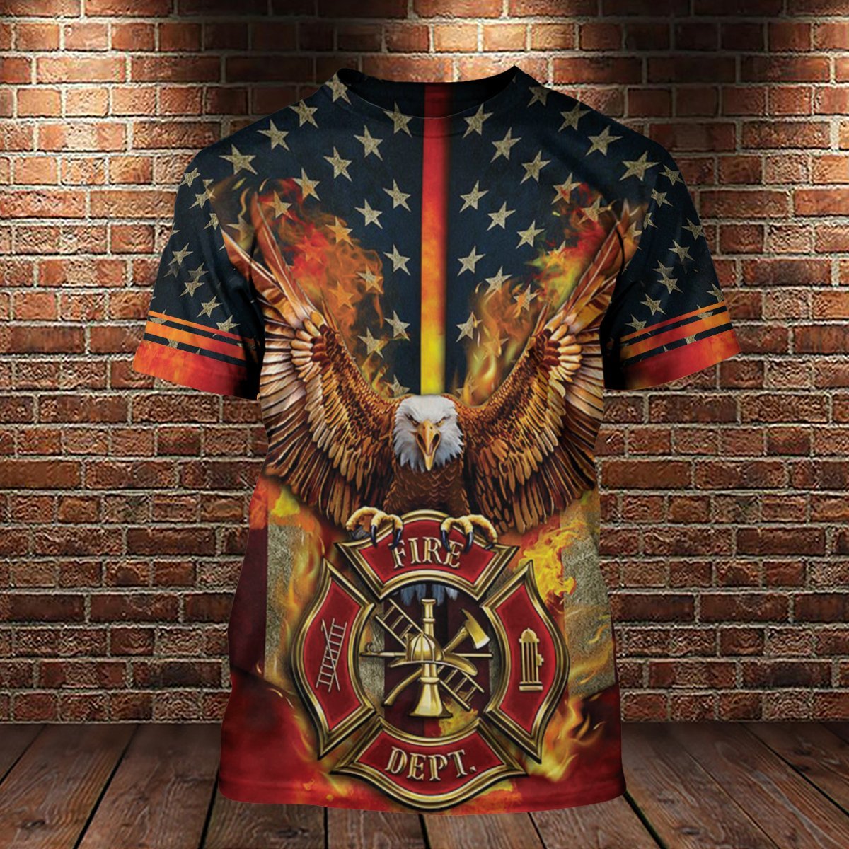 Firefighter Eagle American 3D All Over – 9X Print