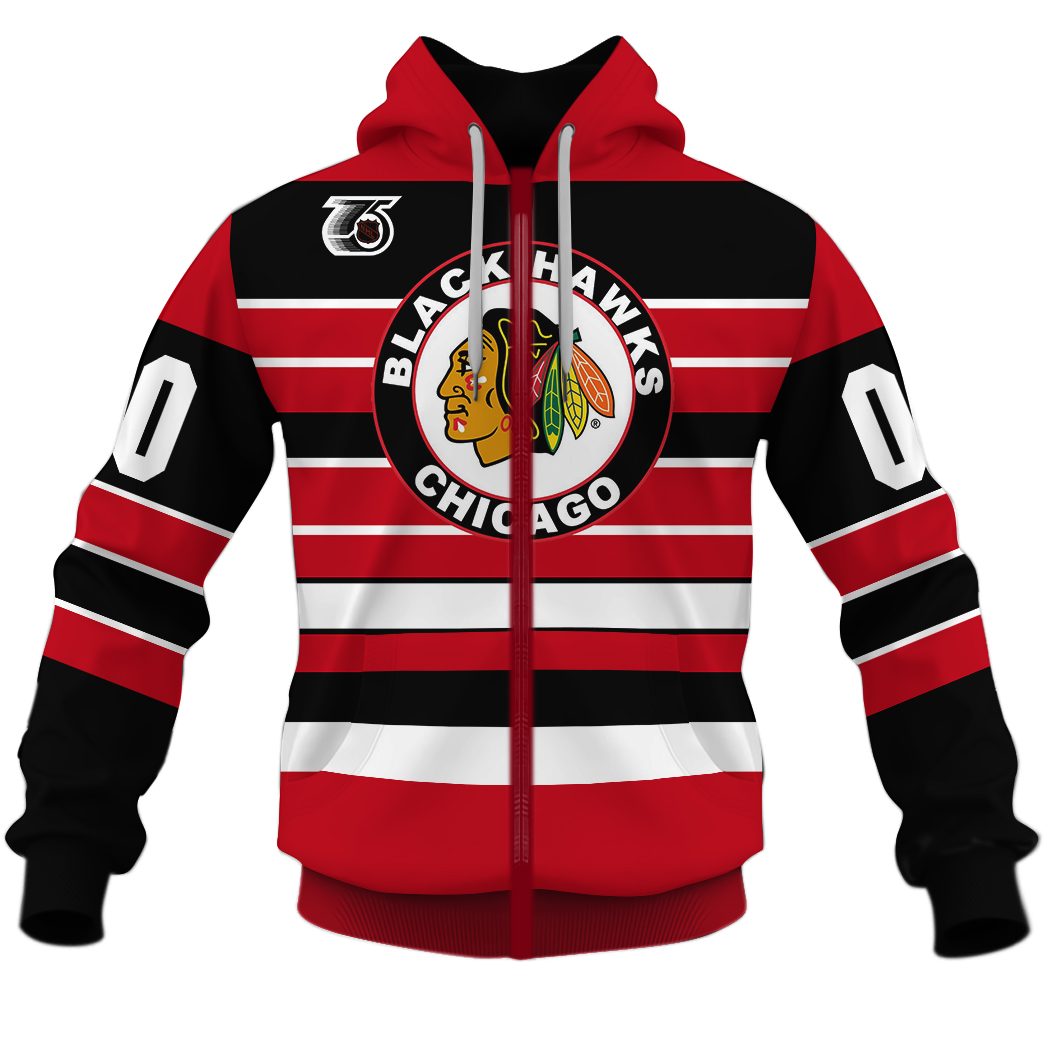 NHL Chicago Blackhawks Reverse Retro Kits 2022 3D Hoodie - Ecomhao Store